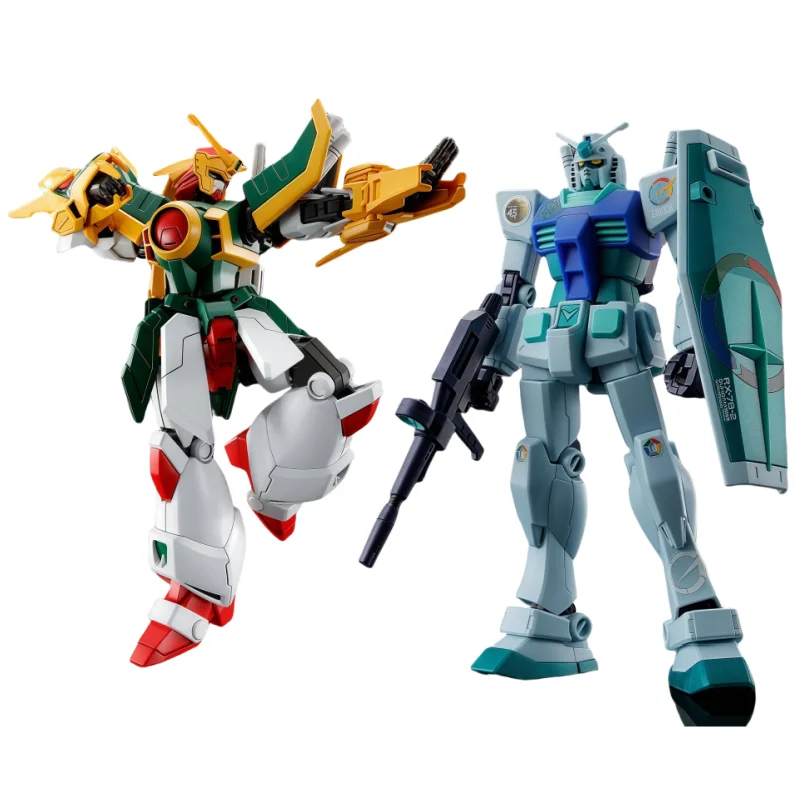 Bandai Originele HGUC Limited Edition RX-78-2 Gundam [Earth Color] & Flying Dragon Gundam Anime Action Doll Assembly Toy