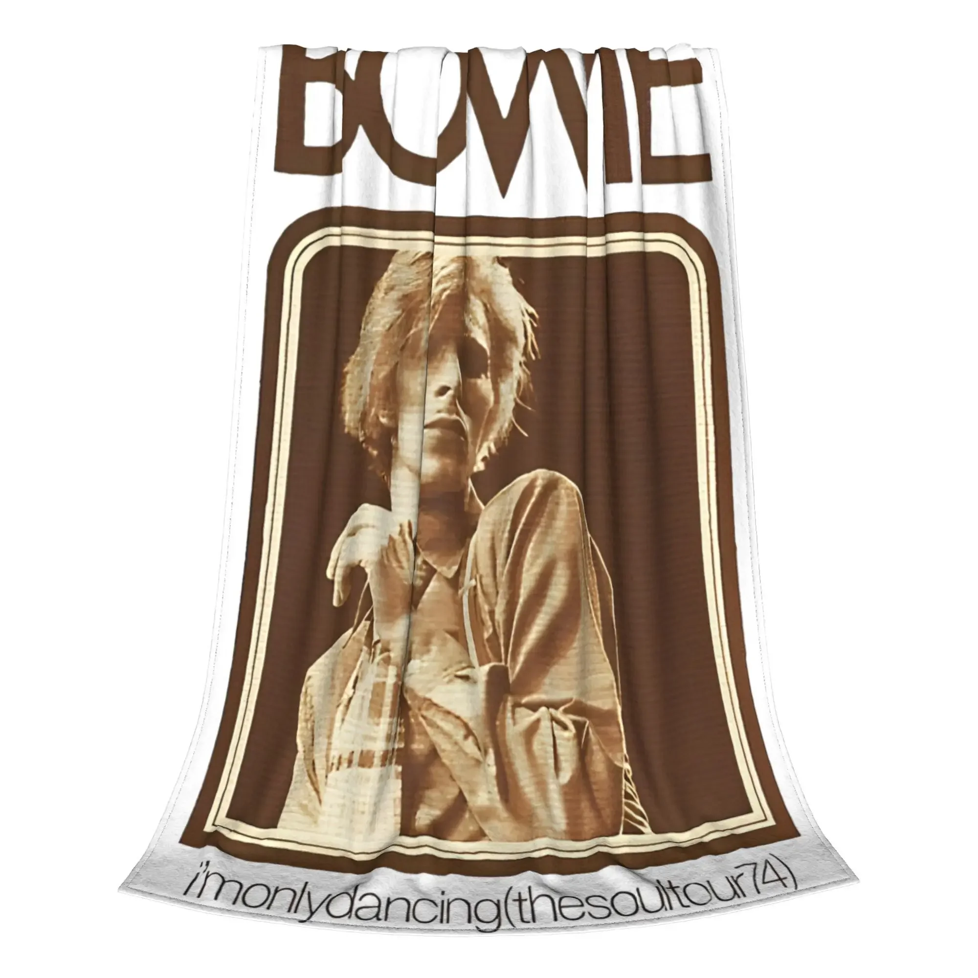 

Vintage Davids Star Bowied Cool Singer Blanket Multiple Sizes Soft Fuzzy Plush Pop Music Throw Blankets for Couch Sofa and Bed