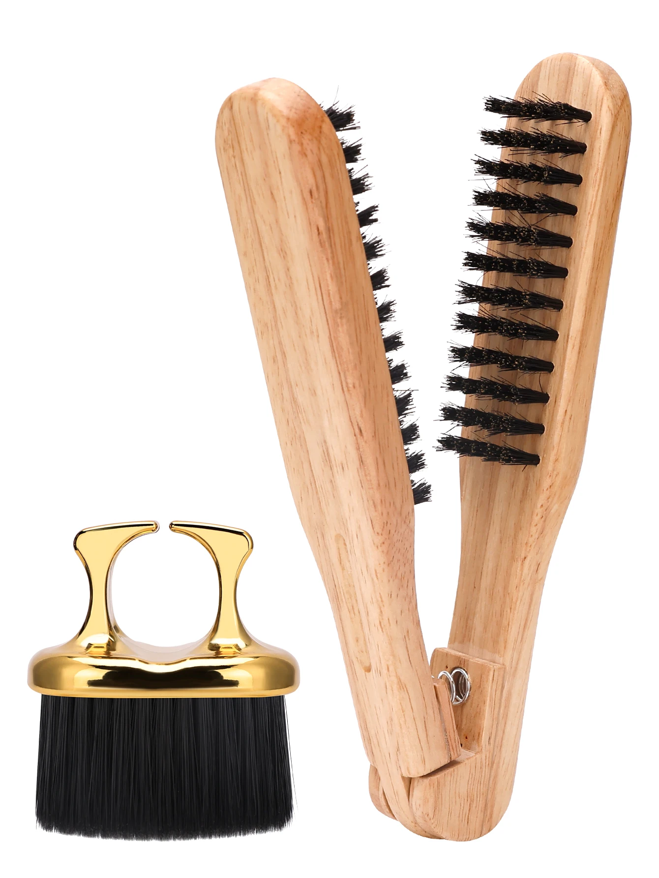 

Двусторонняя щетка для волос с щетиной, зажим для щетки для волос, деревянная щетка для выпрямления волос, кольцо, щетка для вырывания волос, инструменты для чистки бороды