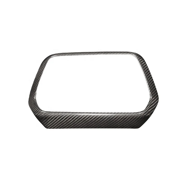 

Real Dry Carbon Interior Kits Add On Style Multi-media GPS Console Frame Cover Trim Fit For Chevrolet Camaro 2015+