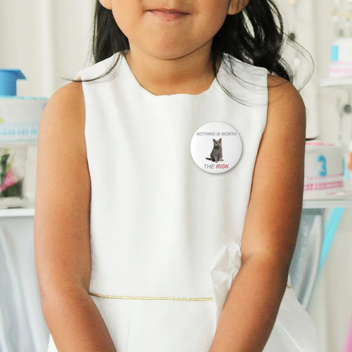 كتالوج مانديلا دبوس زر قابل للتخصيص للقبعات ، دبابيس مستديرة ، شارات Pinback ، دبابيس ، ما هو القط الخطر