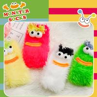 Funny Monster Socks Autumn Winter keep warm Coral Fleece Floor Socks Couple Sleep Sock Fuzzy Socks Christmas Stockings