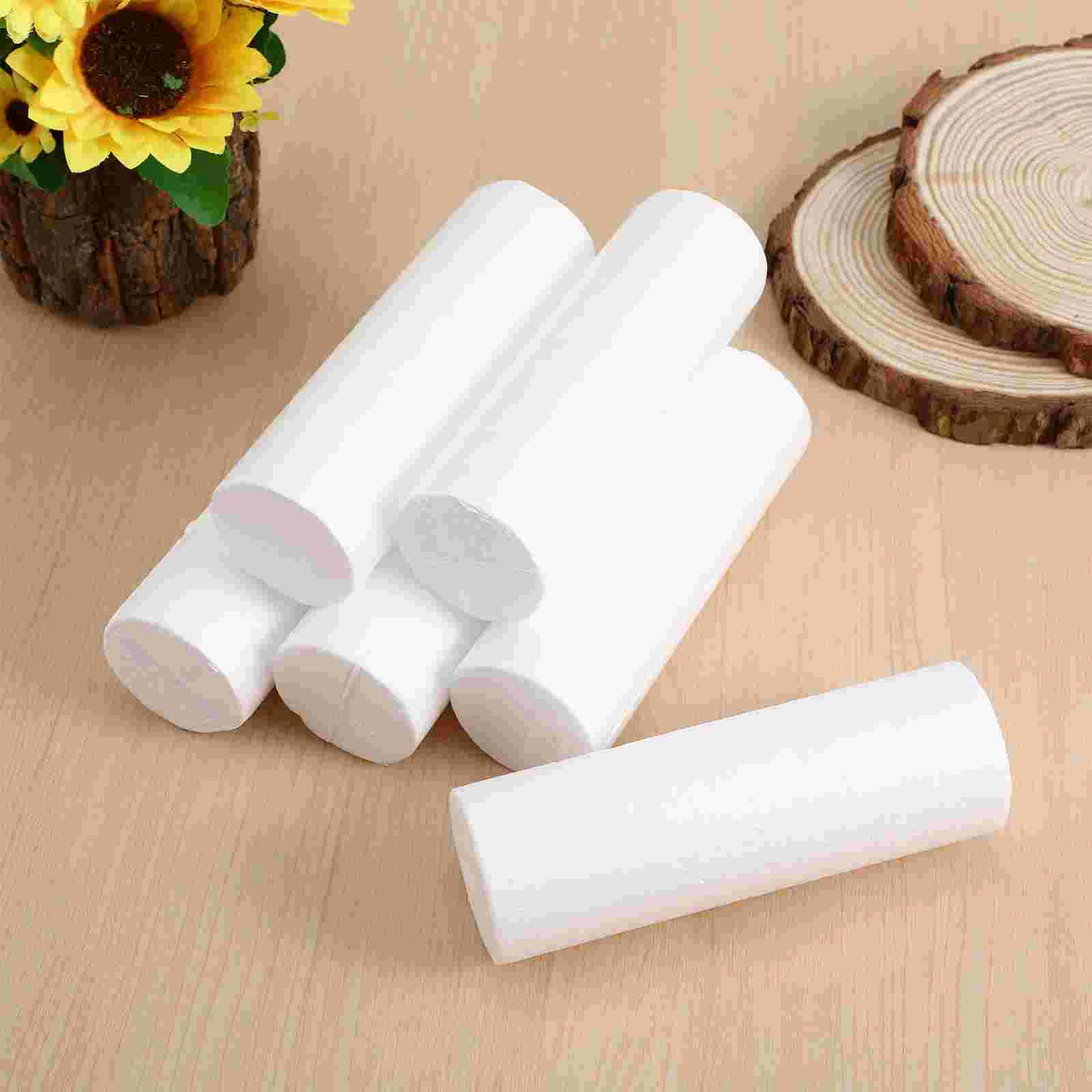 6 Pcs Foam Cylinder DIY Ornament Decor Decorative Wedding Household Christmas Adornment School Child Cake Decorations