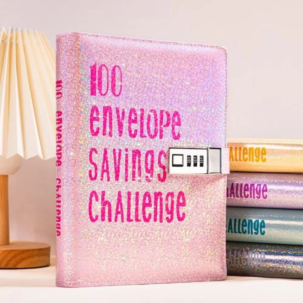 Cash Envelopes Money Saving Binder Laser Cover Password Lock Savings Challenges Book Durable Colorful Envelope Savings Challenge