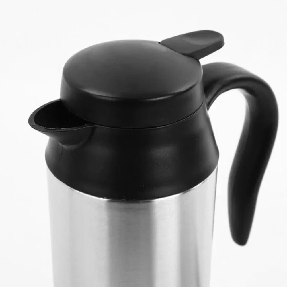 12V/24V Car Electric Heating Cup Kettle 750ML Stainless Steel Water Heater Bottle With Cigarette Lighter Plug Car Kettle Thermos view 5