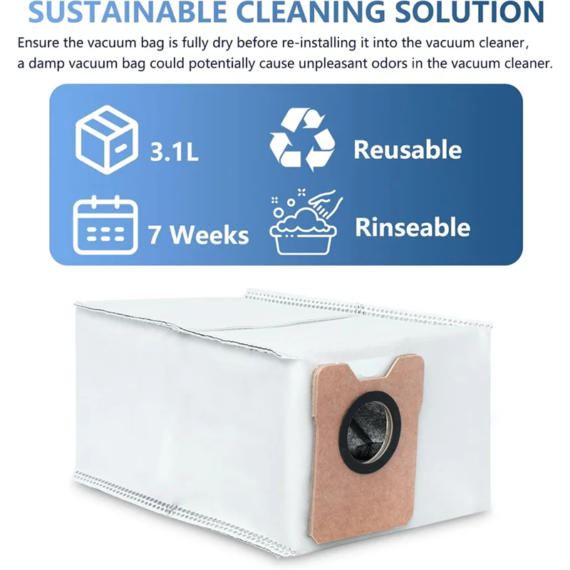 Eufy C10 옴니 로봇 진공 청소기 액세서리 교체 부직포 먼지 봉투 쓰레기 봉투 용 9M-먼지 봉투