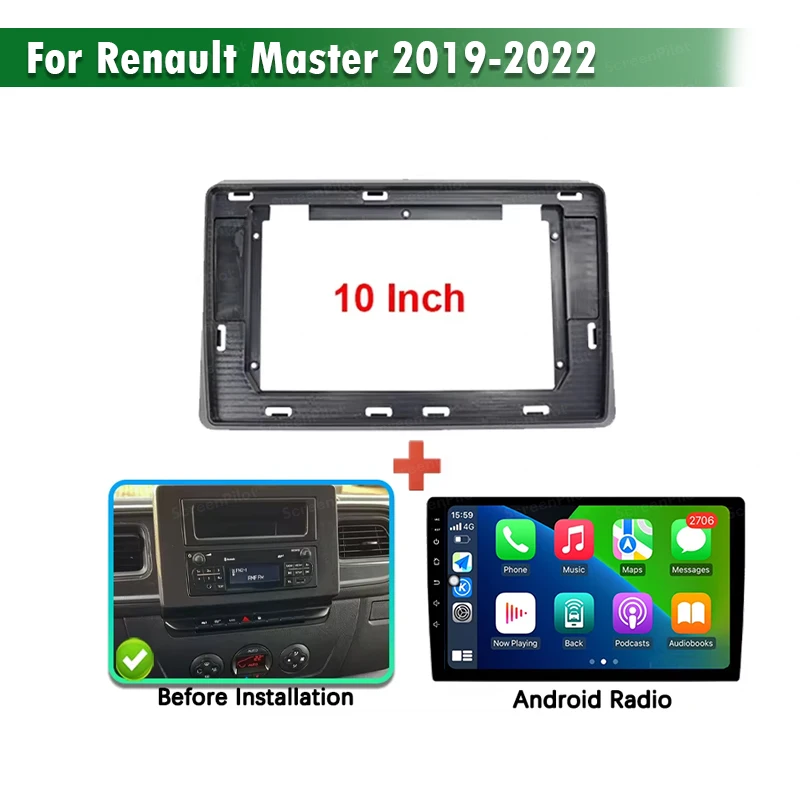 For Renault Master 2019-2022 Android 16Multimedia Car Radio 5G Video DSP Player GPS Navigation 8 Core stereo RDS WiFi