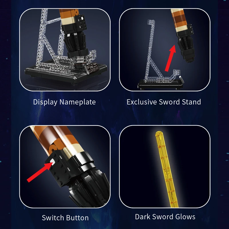 Mould King 10238 Star Plan Toys The Scavenger Saber Building Block with Led Part Assembly Cosplay Brick Toys Kids Christmas Gift view 5