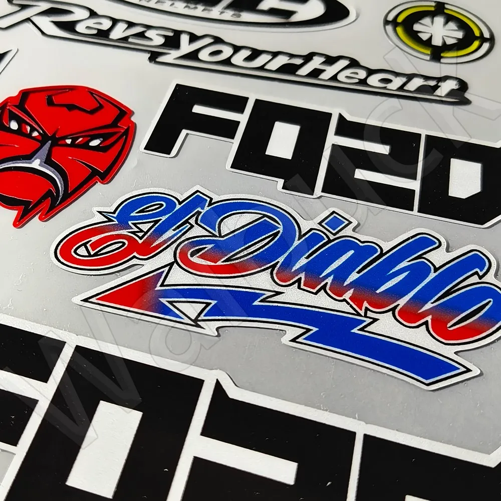 Racing Motorfiets Reflecterende Stickers Rijder Nr. 20 Fabio Quartaro Helm Sticker Vizier Voorruit Glazen Lens Waterdichte Stickers