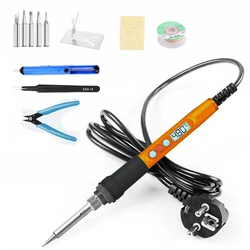 90W Electronic Soldering Iron 15s Fast Heating LCD Digital Adjustment Temp With Automatic Sleep Home Rework Welding Tools