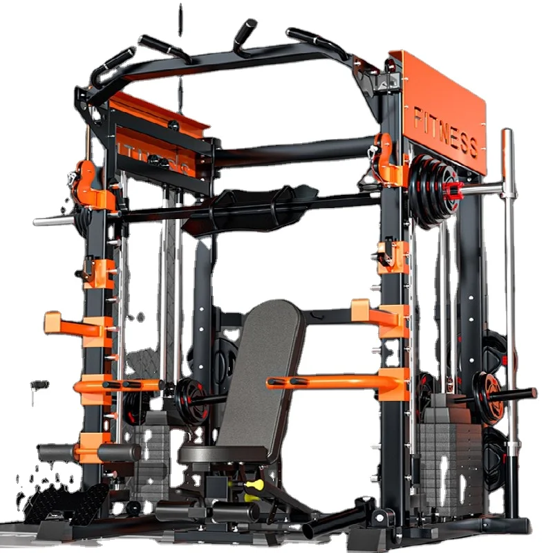 Multifunctional One Smith Machine Integrated Trainer Strength Station Family Fitness Equipment Squat Bird Gantry Frame