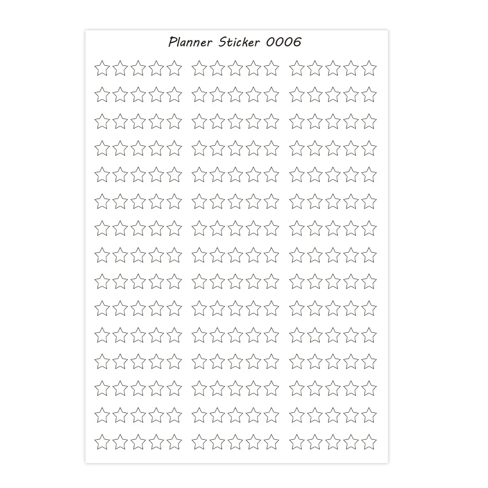 Autocollants de calendrier de classement par étoiles, index de cahier, signet, journal, onglets d'index, année mensuelle, Kawaii, licence 03