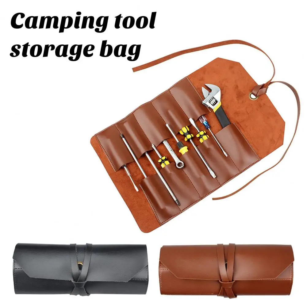 

Camping Tool Roll Organizer Detachable Tool Pouch with 12 Staggered Slots Waterproof Wrench Organizer Spanner Hammer Storage Bag