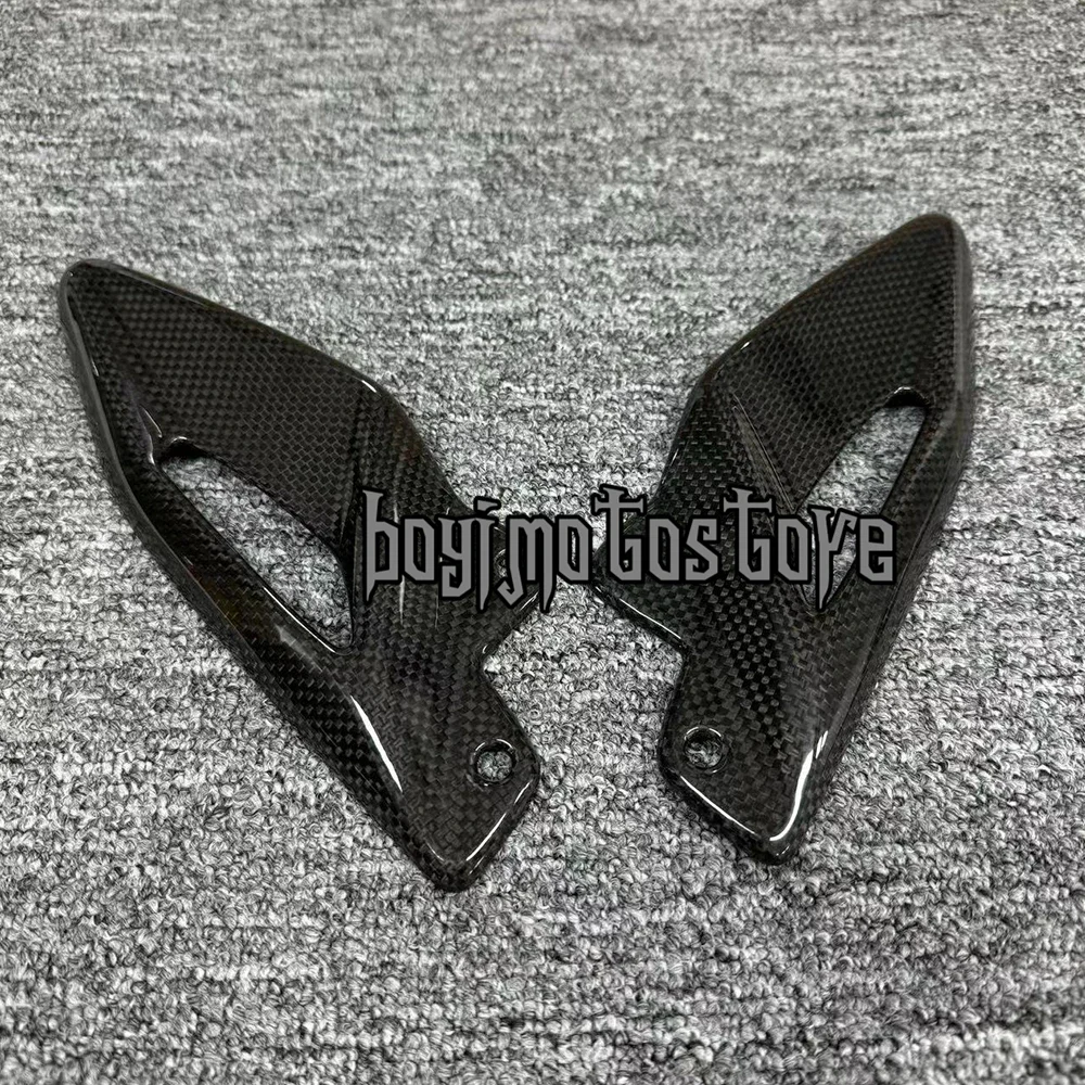 

For Triumph Street Triple 765/ R/ RS 2016-2024 & Triple 660 2020-2022 Carbon Fiber Motorcycle Accessories Heel Guard Plates Foot