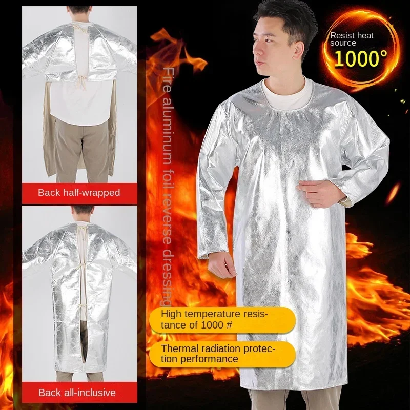 

DurableAluminum Foil Thermal Insulation Clothing High Temperature Resistant Flame Retardant High Temperature Protective Clothing