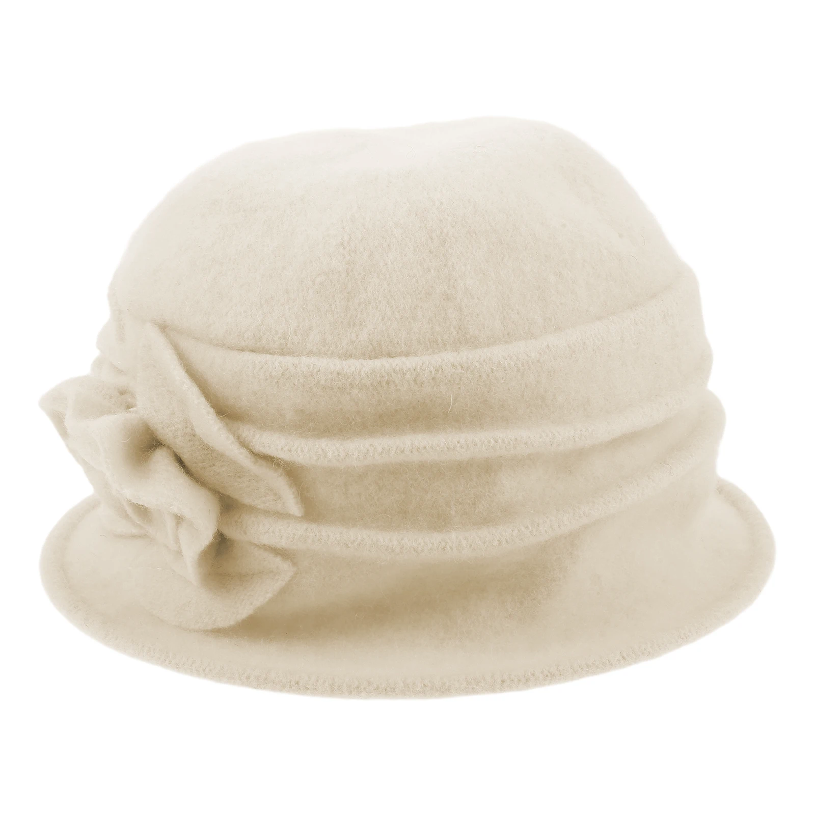 

Women Vintage Woolen Hats: Warm Cloche Fedora Beret Cap For Winter Formal Occasions Beige Retro Tam Newsboy Party Outdoor Dress
