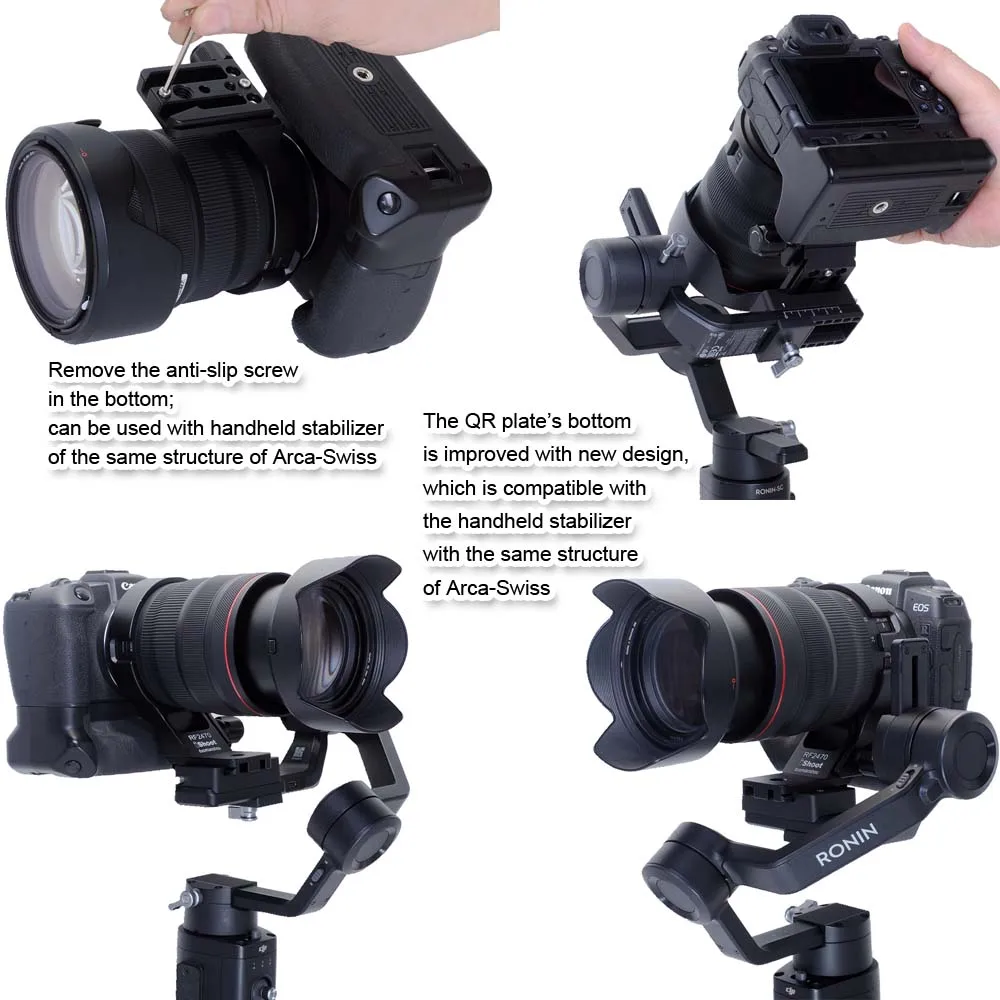 iShoot Lens Collar Tripod Mount Ring Support for Canon RF 24-70mm F2.8L IS USM, with Arca-Swiss Quick Release Plate