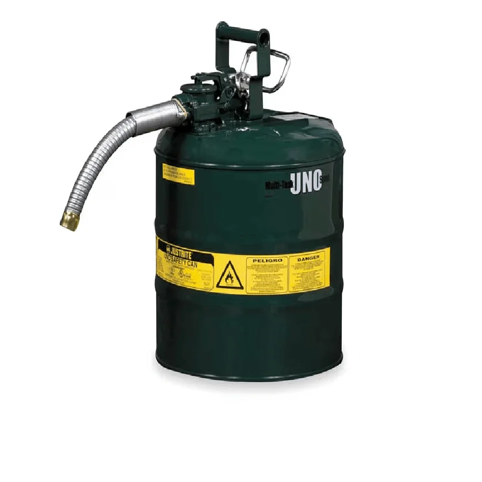 

Safety Can, Steel, 5 gal, Green, 11 3/4 in Dia., Oil