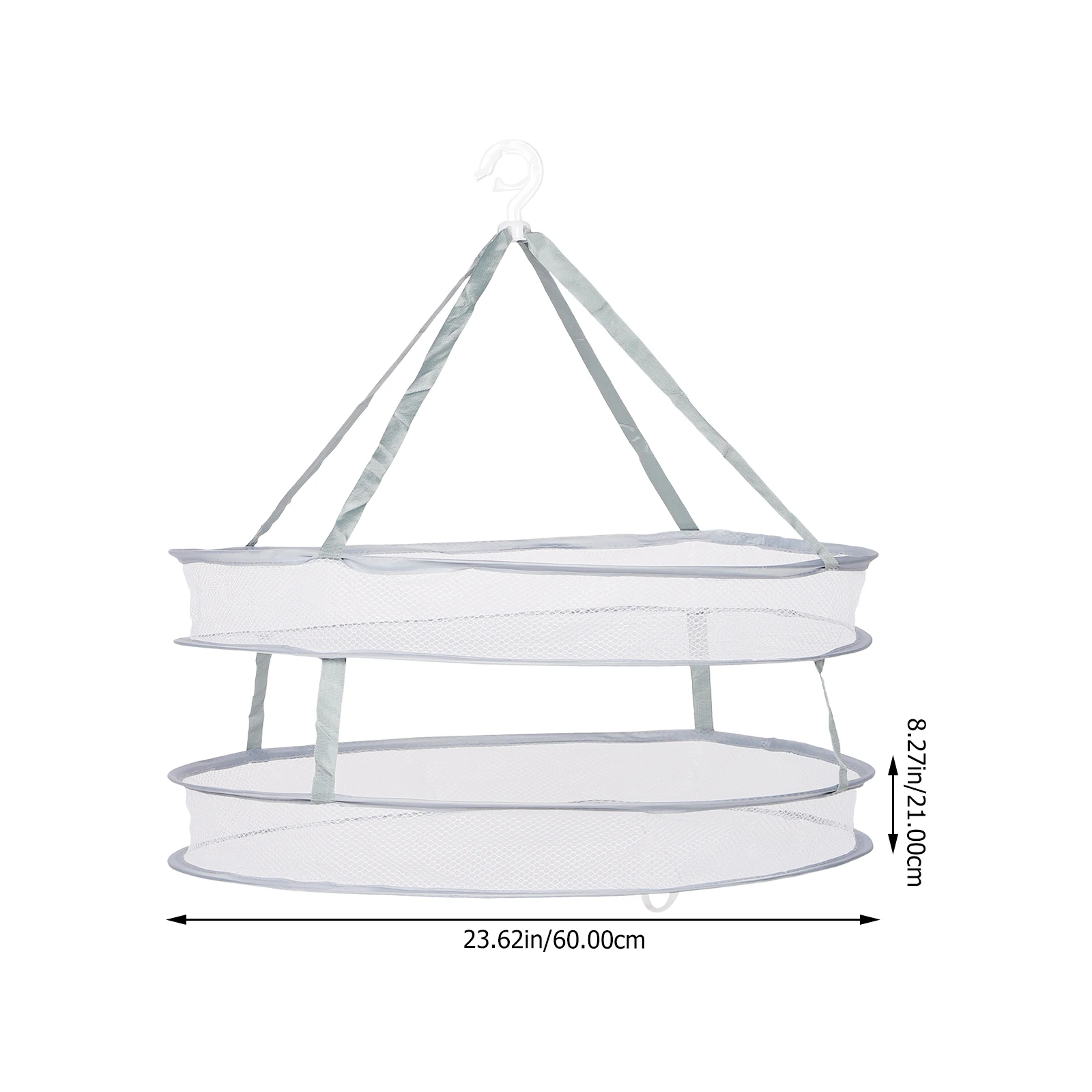 

Portable Folding Drying Rack Double Hanging Clothes Laundry Hangers Dryer Net Mesh Basket Dryer (Random Color)