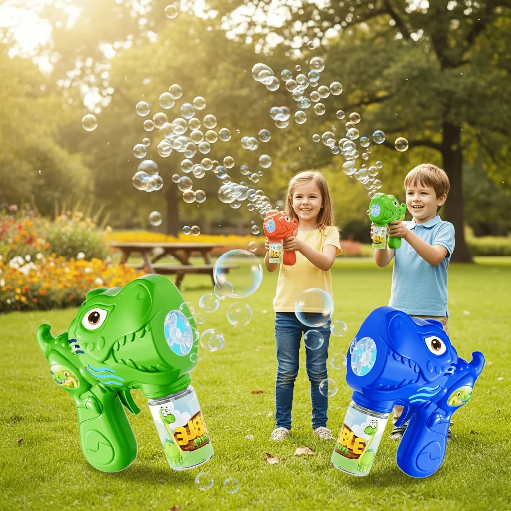 Dinosaur Bubble Machine Fully Automatic Handheld Multi-Hole New Model Internet Sensation [Batteries and Bubble Liquid Not Included] Birthday Party Outdoor Activity Props Children's Toy Halloween Christmas