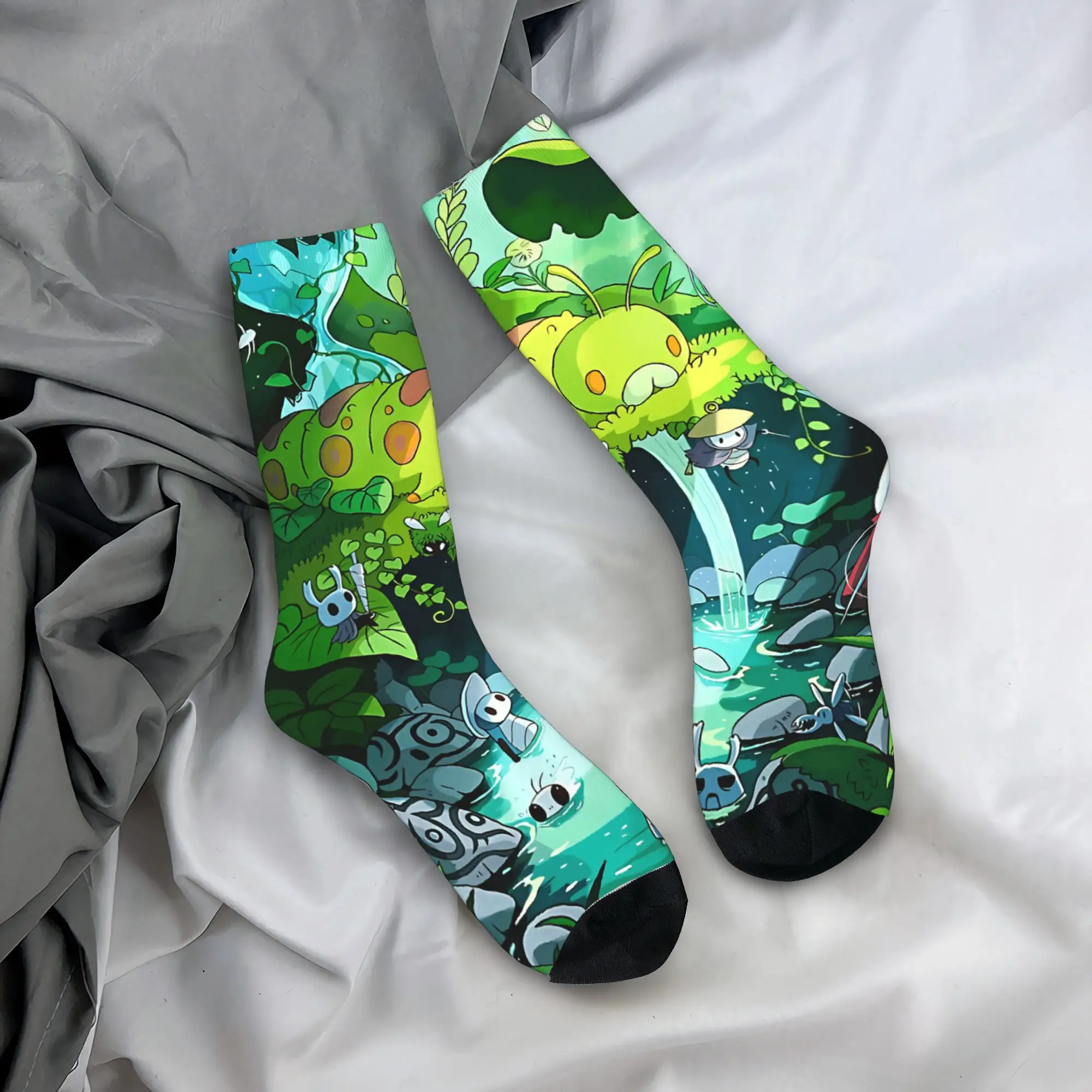 جوارب Hollow Knight Game جوارب جرافيك غير قابلة للانزلاق جوارب رجالية ناعمة قابلة للتنفس للشتاء جوارب رياضية خارجية غير رسمية