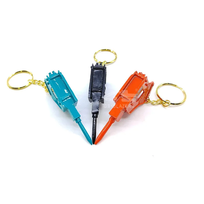 

Custom Navvy Digging Excavator Hammer Metal Keychains Excavador Llavero/Excavator Hammer Keychain/Excavator Parts Key Rings