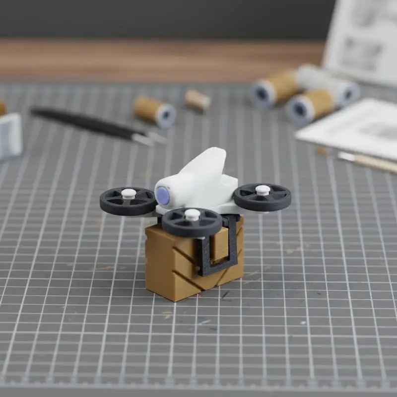 Mini Drone Toy for Dollhouse 1/12 Scale Set Perfect for Doll Collectors