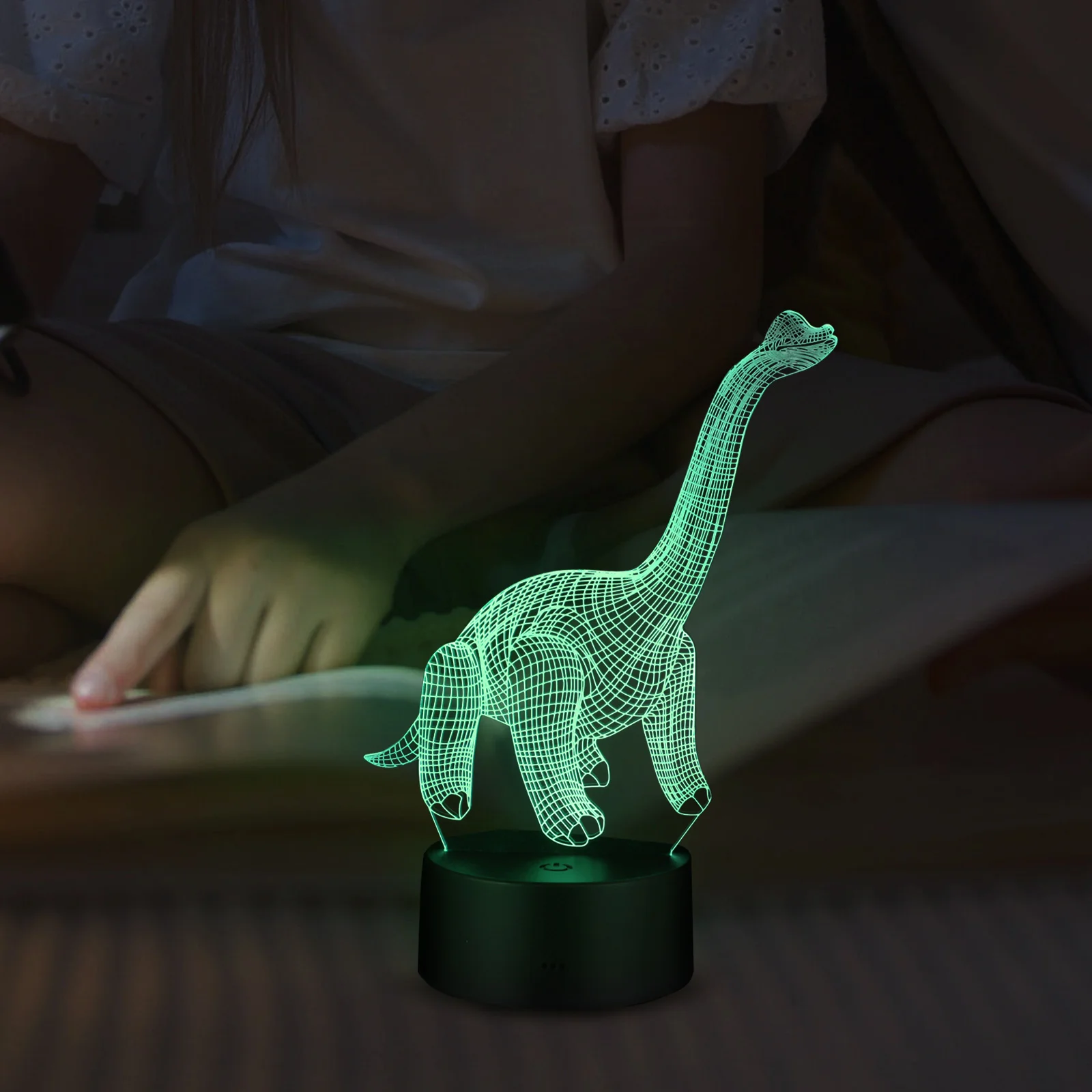 

3D Night Dinosaur Shaped LED Acrylic Kids Bedroom Decorative Festive Atmosphere Creative 3D Night Light Practical Safe