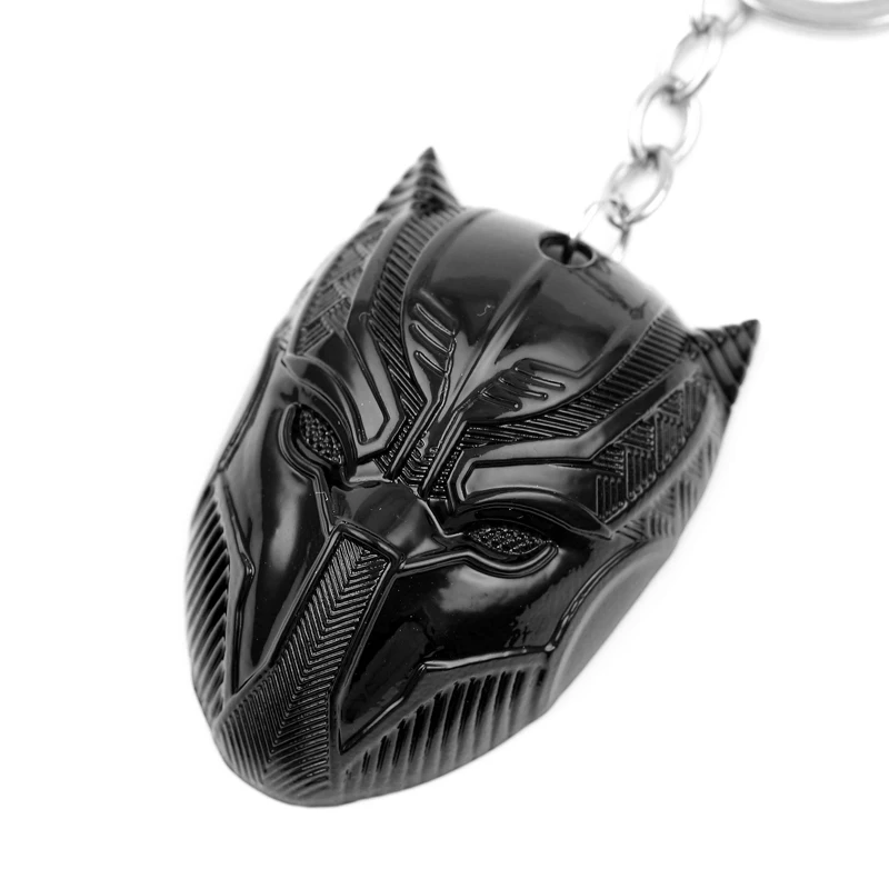 Superhero Black Panther Keychain Marvel The Avengers Cosplay Metal Toys Pendant Key Holder Fashion Gifts Accessories