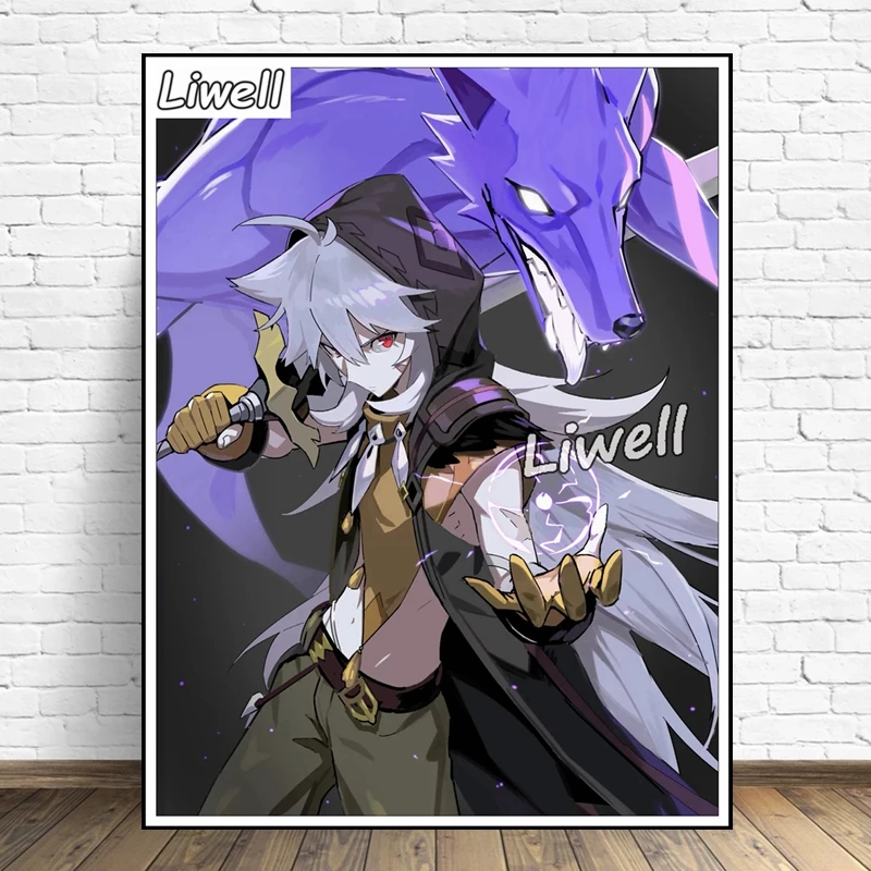 5d Full Ancient Style Anime Diamond Embroidery Painting Genshin Impact Razor Wolf Boy Rhinestone Photo Cross Stitch Romm Decor