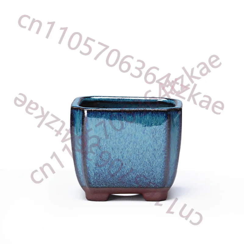 

Миниатюрный керамический цветочный горшок для настольного бонсай, дышащий горшок для суккулентов