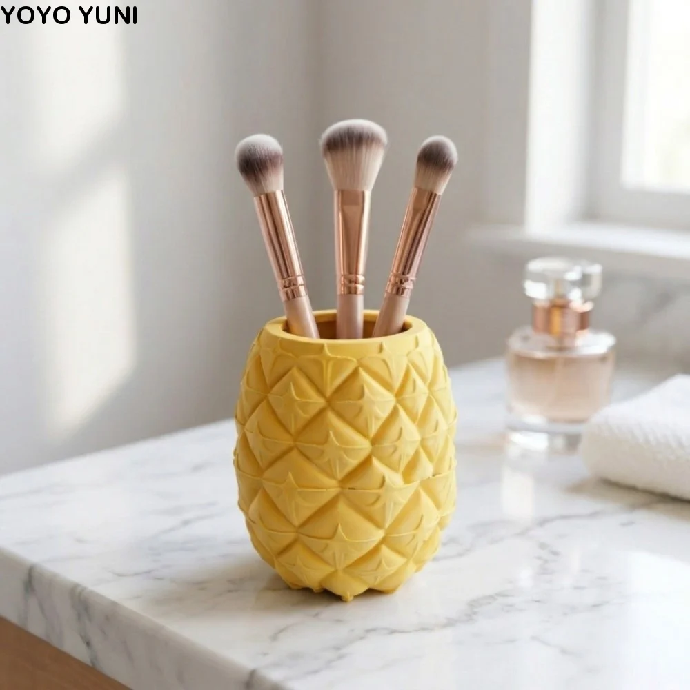 3D Printed Fruits Shape Pen Holder Creative Multi-function Desktop Organizer Home Decoration Ornaments Fruit Shaped Flowerpot