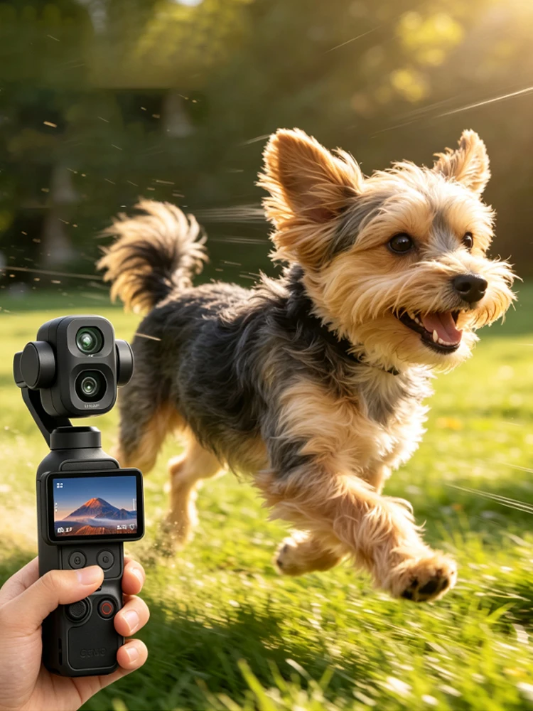 【Vorverkauf】DJI Osmo Pocket 4P Dual-Kamera-Gimbal, 1-Zoll-CMOS mit 17-Stop-Dynamikbereich, 4K/240fps Slow-Mo, 103GB Speicher, Vlogging-Kamera Osmo Pocket 4P