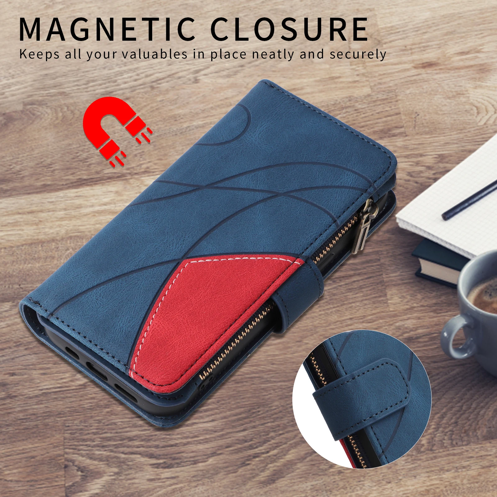 Storage Compartment Wallet Case For Xiaomi 14T 13T 12T 11T Pro 14 Ultra 13 12 11 Mi 10T Lite 11i M5 M4 5G Funda Flip Phone Cover view 4