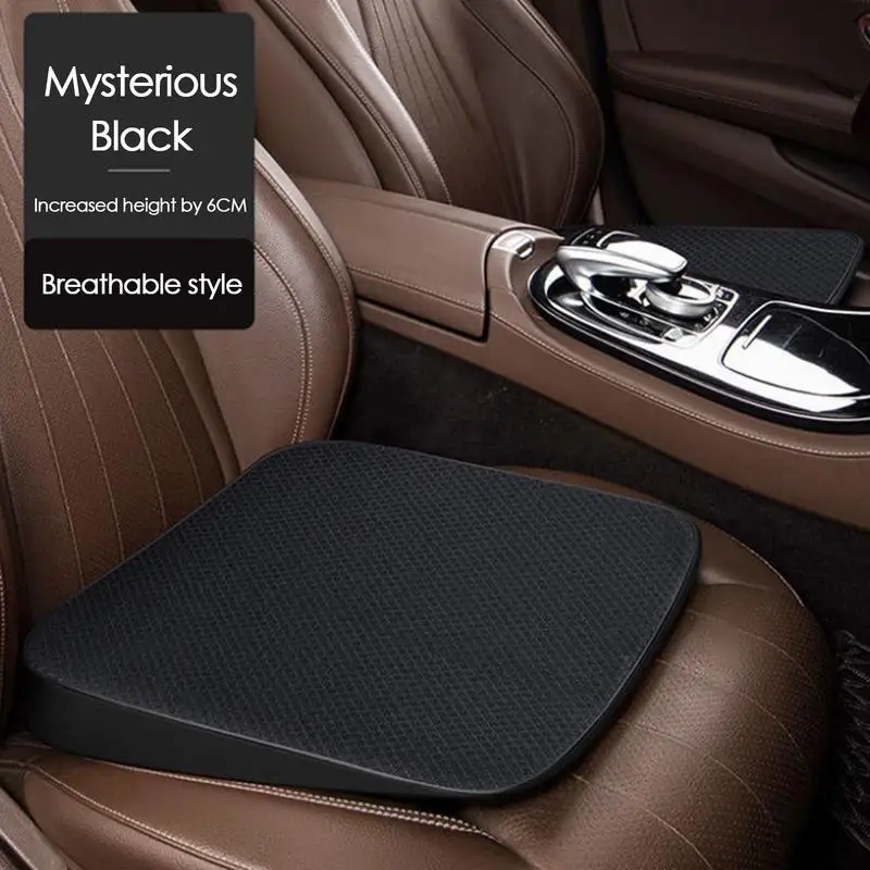 Leather car seat cushion Automobile Single Seat Support Mat height Increasing Padding Comfortable Driving Vision Enhancing pad