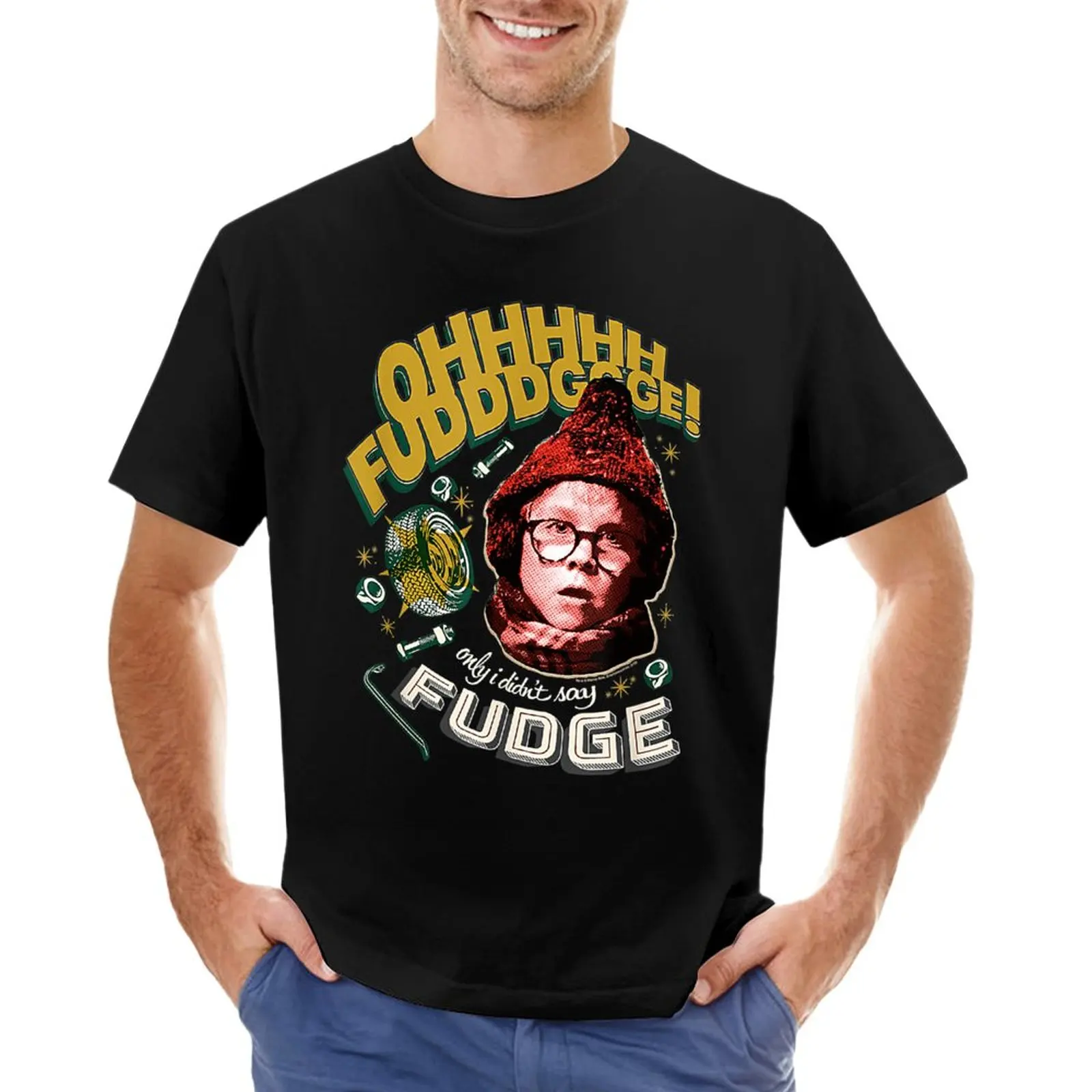 

A Christmas Story Oh Fudge T-Shirt oversizeds summer clothes funnys mens clothing