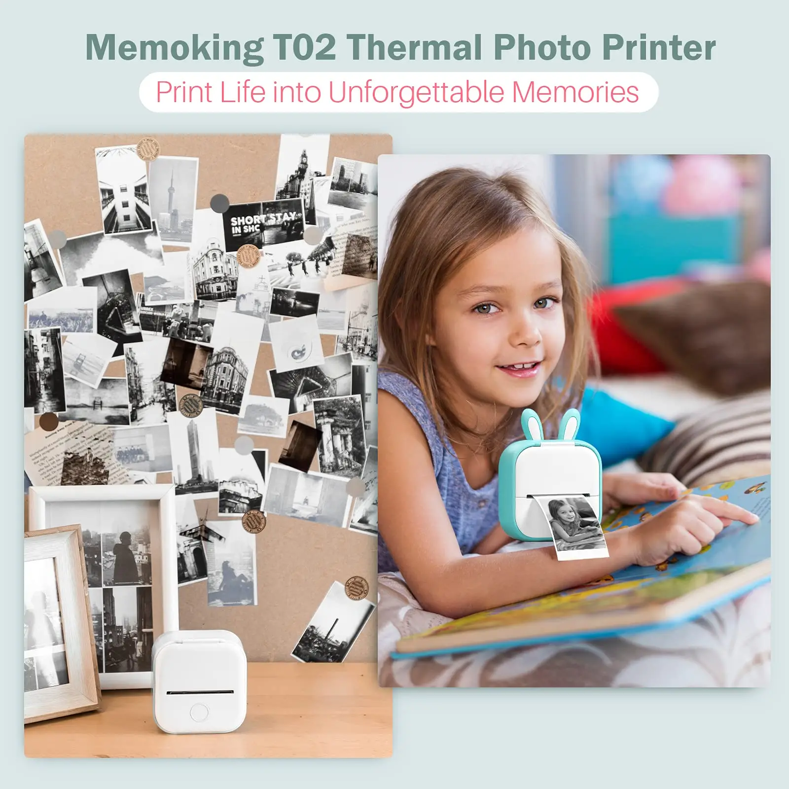 Imagem -04 - Impressora Térmica de Bolso sem Fio Portátil Mini sem Fio bt Connect Foto Etiqueta Memorando Lista Impressão Claramente 203dpi Phomemo-t02