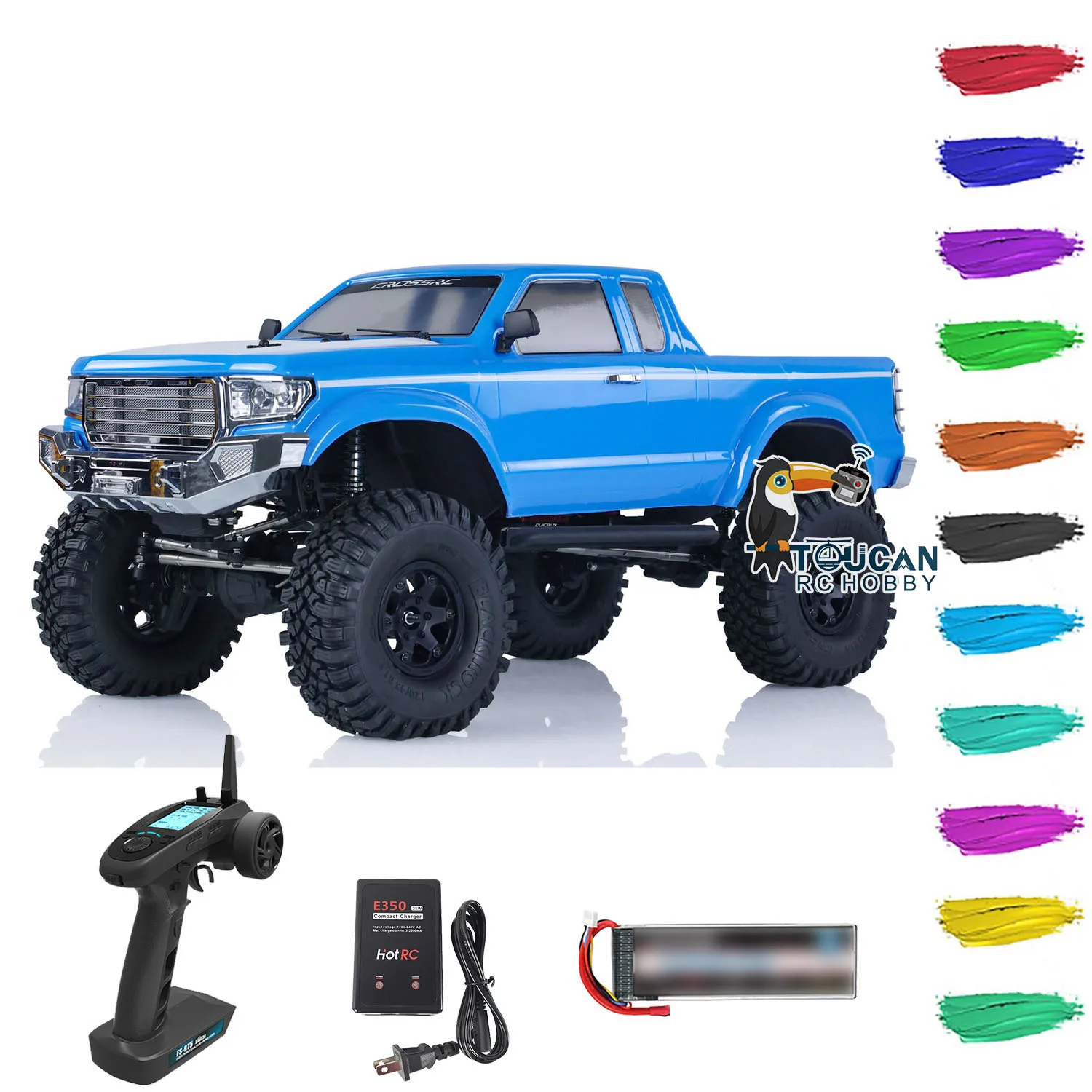 

CROSSRC 4x4 RC Crawler 1/10 AT4V RTR Car Remote Control Off-road Vehicles Lights 2-speed Transmission Model Gift THZH1652