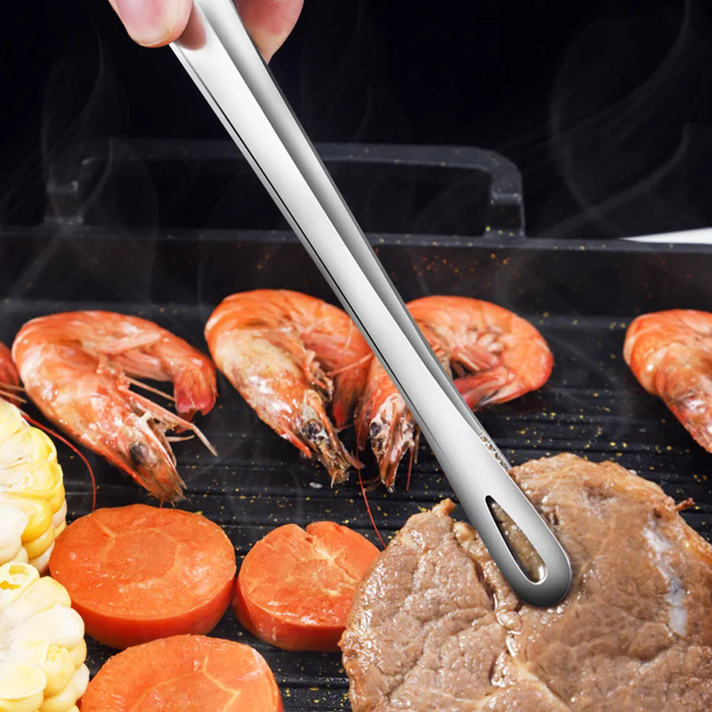 

Набор из 4 легких кухонных щипцов из нержавеющей стали с противоскользящим покрытием для гриля, барбекю, пикника, салатов, стейков, хлеба и других продуктов