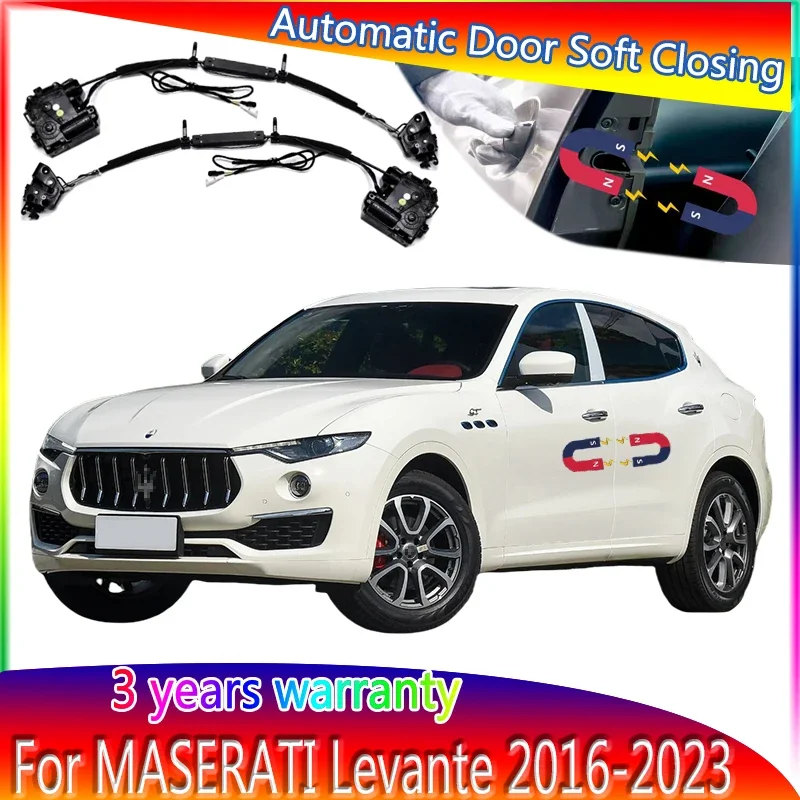 Car Smart Electric Suction Door Refitted Automatic Locks Soft Close Anti Pinch For Maserati Levante 2016-2023 Car Accessories