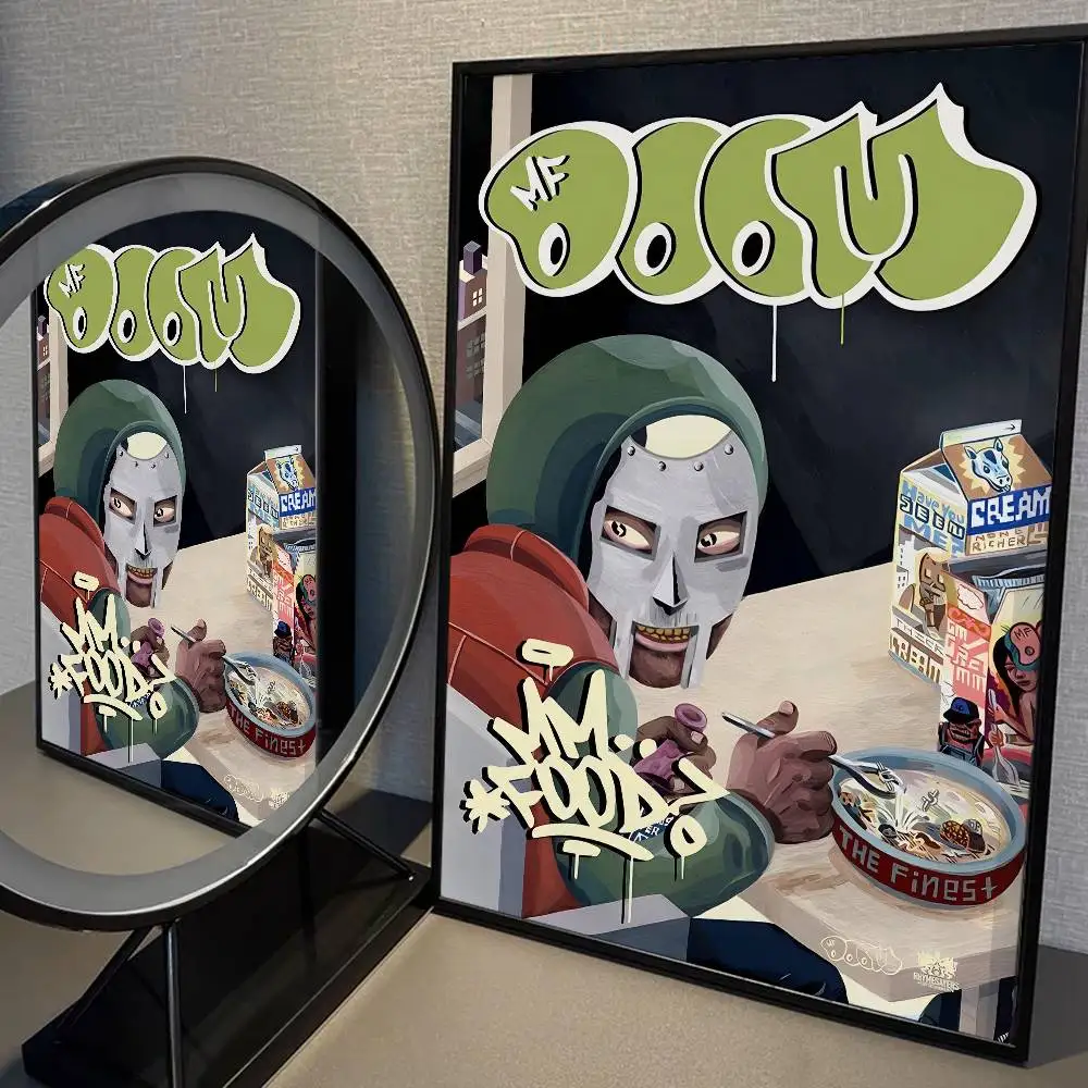 MF Doom الهيب هوب الراب الكلاسيكية خمر الملصقات للماء ورقة ملصق مقهى بار ديكور المنزل #5