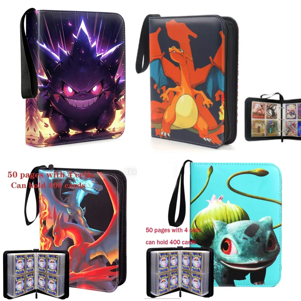 

IN STOCK-- 400PCS Album Binder Photocard PU Zipper Photo Album Carte Holder Toy Collection Folder Letters Cards' Hobby--