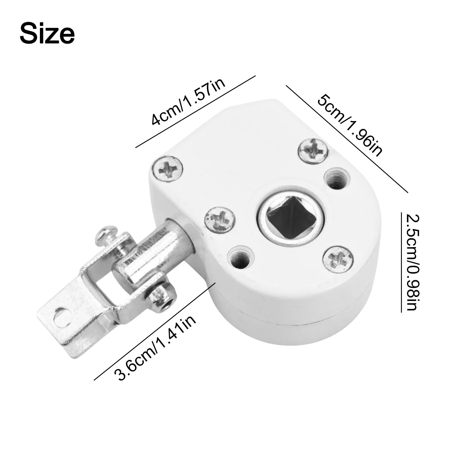1pc Worm Gear Awning Manual Crank Mechanism Worm Gearbox For Awning Winches White Aluminum Alloy Construction High Load Capacity
