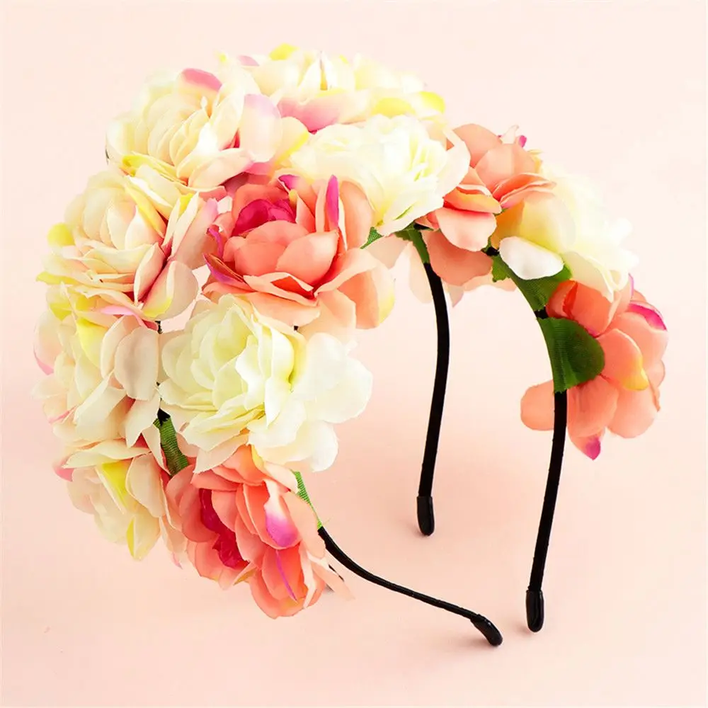 Fashion Princess Hair Accessories Bohemia Beach Headwear Wedding Party Women Flower Headband Bride Headhoop