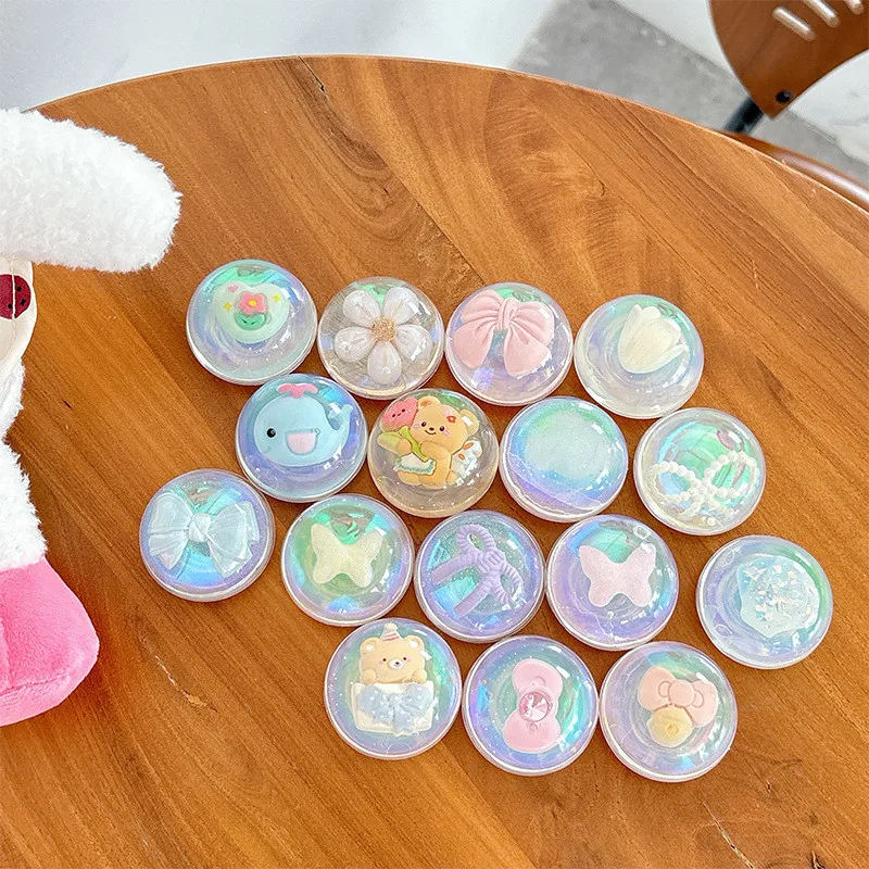 

Glass Ball Flower Bow Pearl Mobile Phone Smartphone Holder Griptok Support For IPhone 16 17 Tok Handband Finger Stand Holder