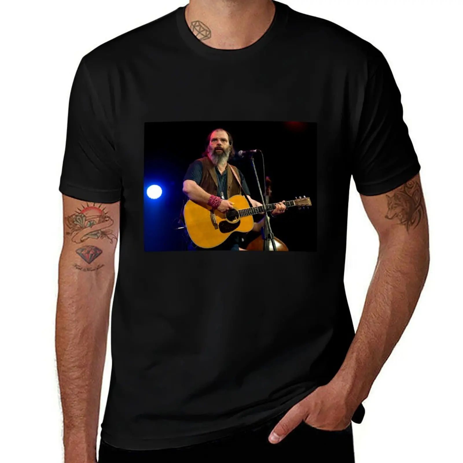 

Steve Earle Live T-Shirt man t shirts for men cotton t shirts man 100% T-Shirt