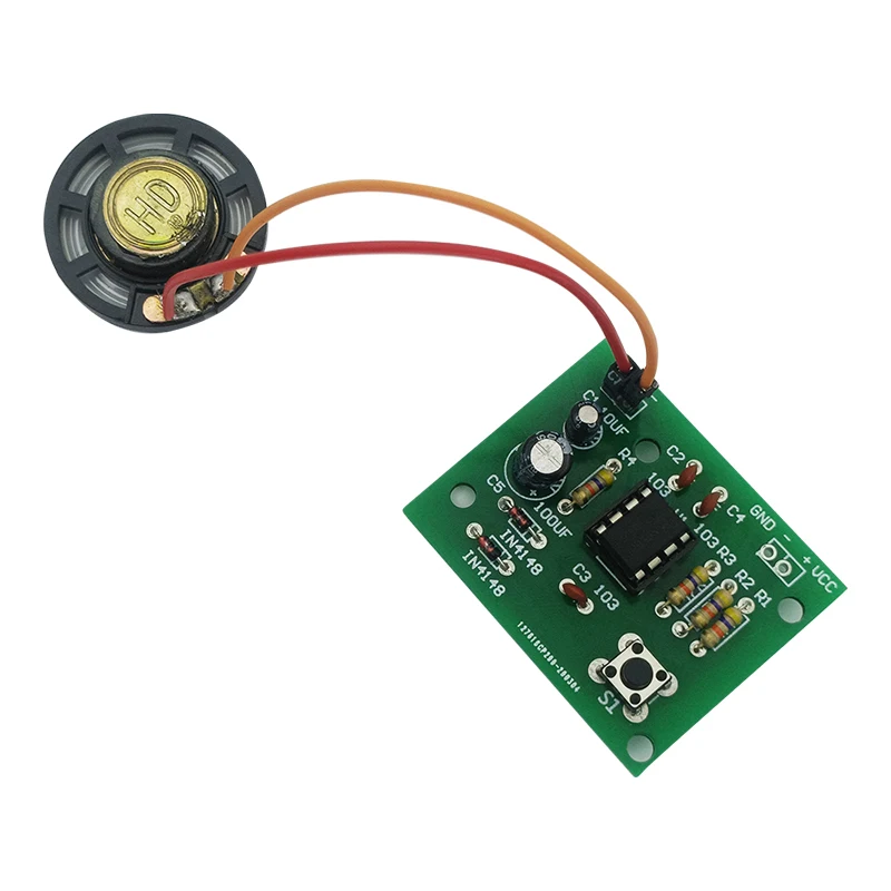 NE555 Ding Dong Doorbell Kit Digital Music Doorbell Welding Practice Teaching Practical Electronic DIY Production Spare Parts