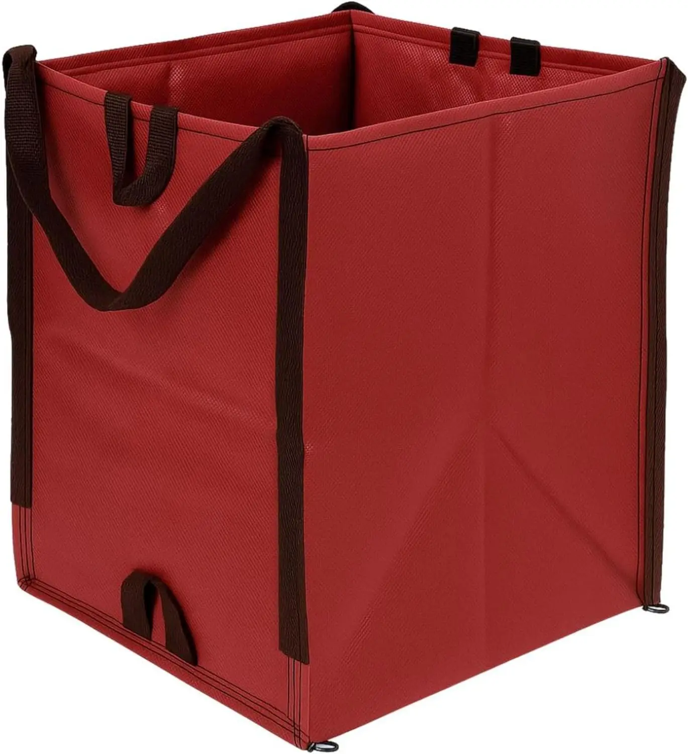 

Heavy Duty Reusable Lawn and Leaf Bags, 48-Gallon Self-Standing with Reinforced Handles, Red, 3-Pack