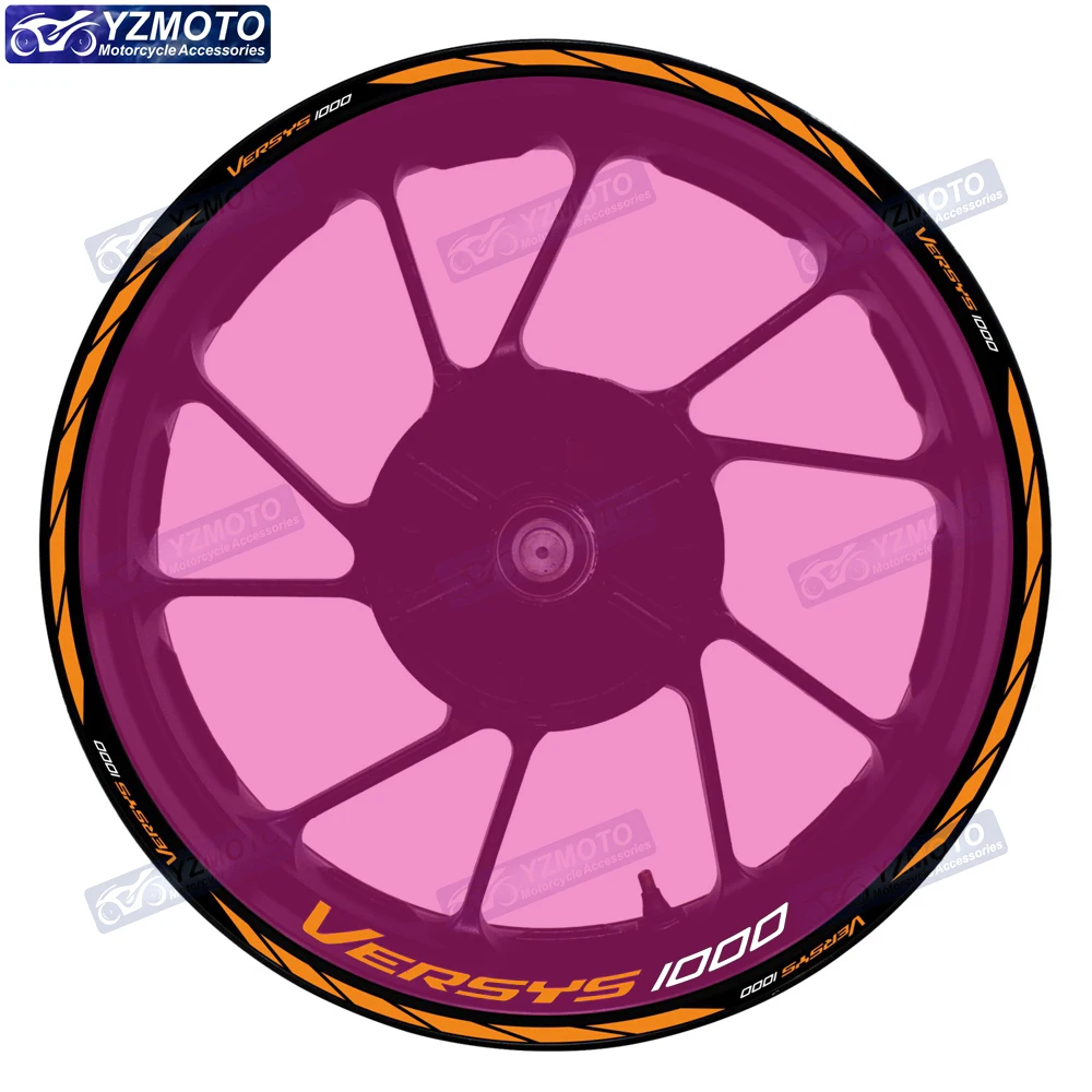 

For VERSYS 1000 Motorcycle Accessories Racing 17 Inch Front And Rear Wheel Hub Sticker Decal Waterproof Reflective Rim Stickers