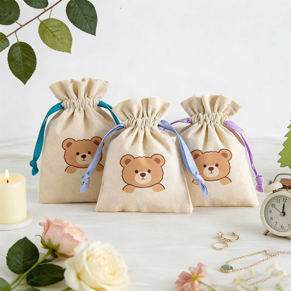 

50 шт. хлопковых мешочков 9x12 см на шнурке для украшений, подарочная упаковка из холста, свадебные сувениры, для жемчужных серег, браслетов, саше, с возможностью персонализации